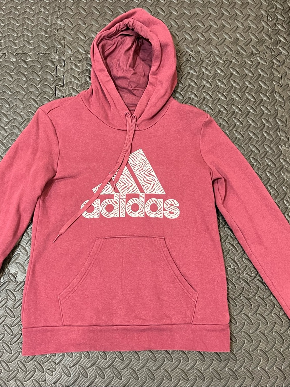 adidas Burgundy Graphic Logo Hoodie